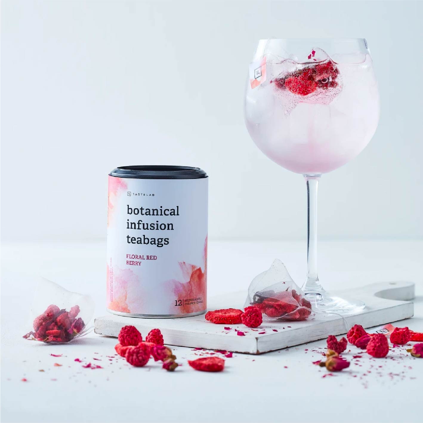 Floral Red Berry Infusion Bags